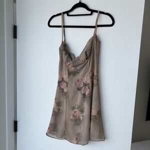 House of CB Floral Mini Dress - Pink and Green